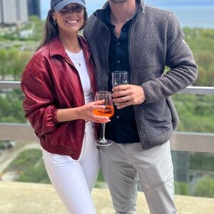 Ediked Faux Leather Bomber Jacket. Size S. Only worn a couple times